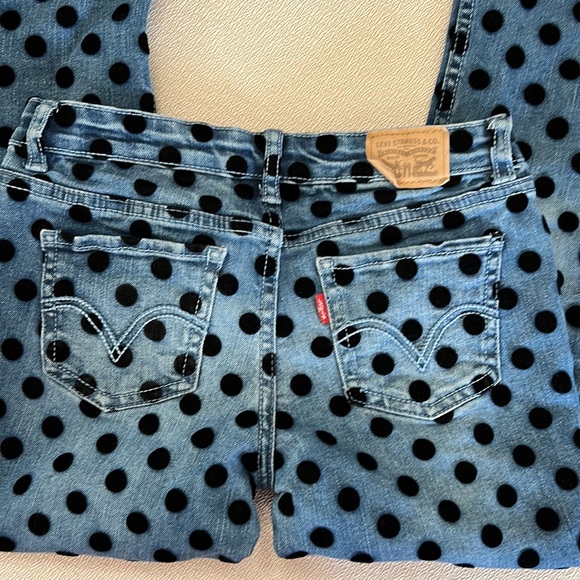Girls size 10 Levi’s Polka Dot 711 skinny jeans - Picture 5 of 8